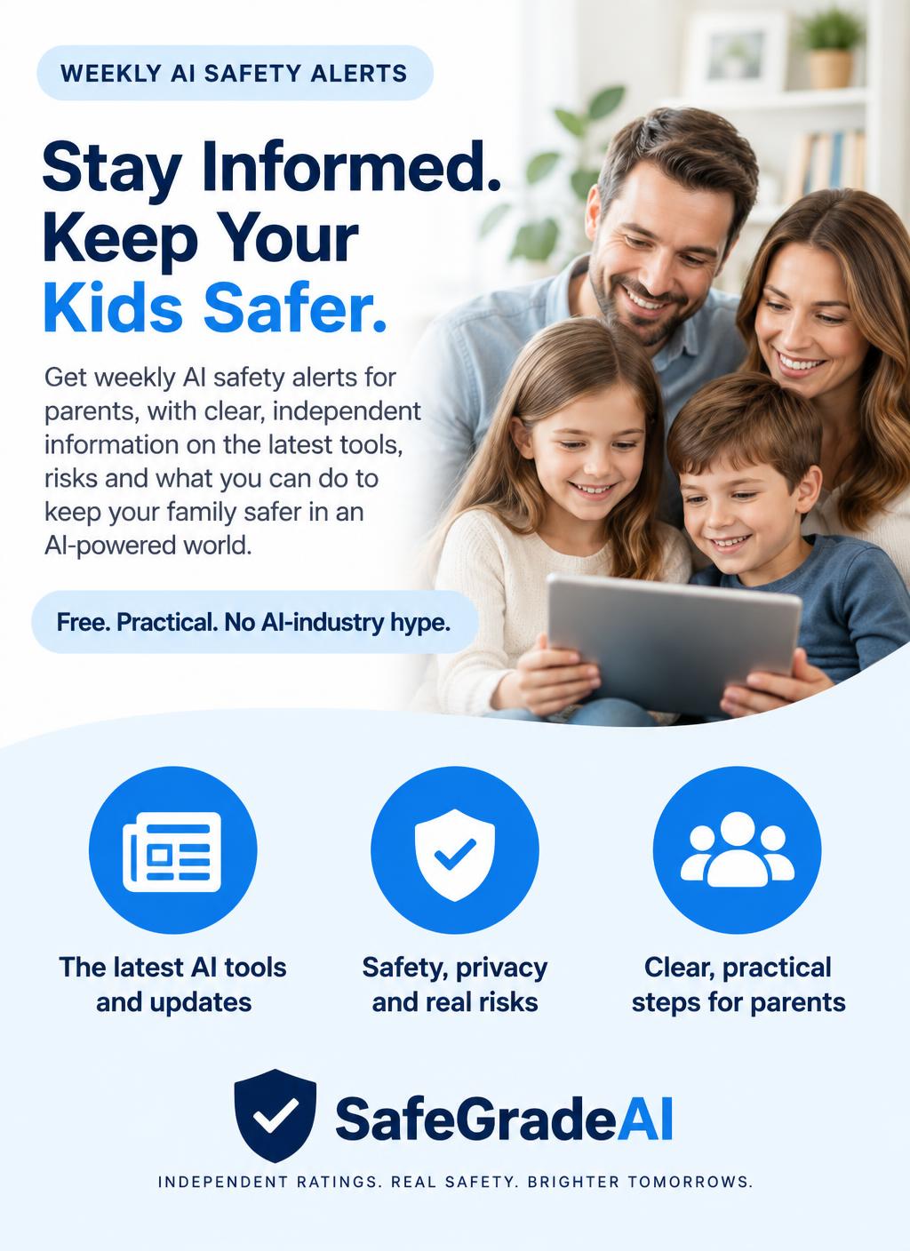 Weekly AI Safety Alerts — Stay informed, keep your kids safer