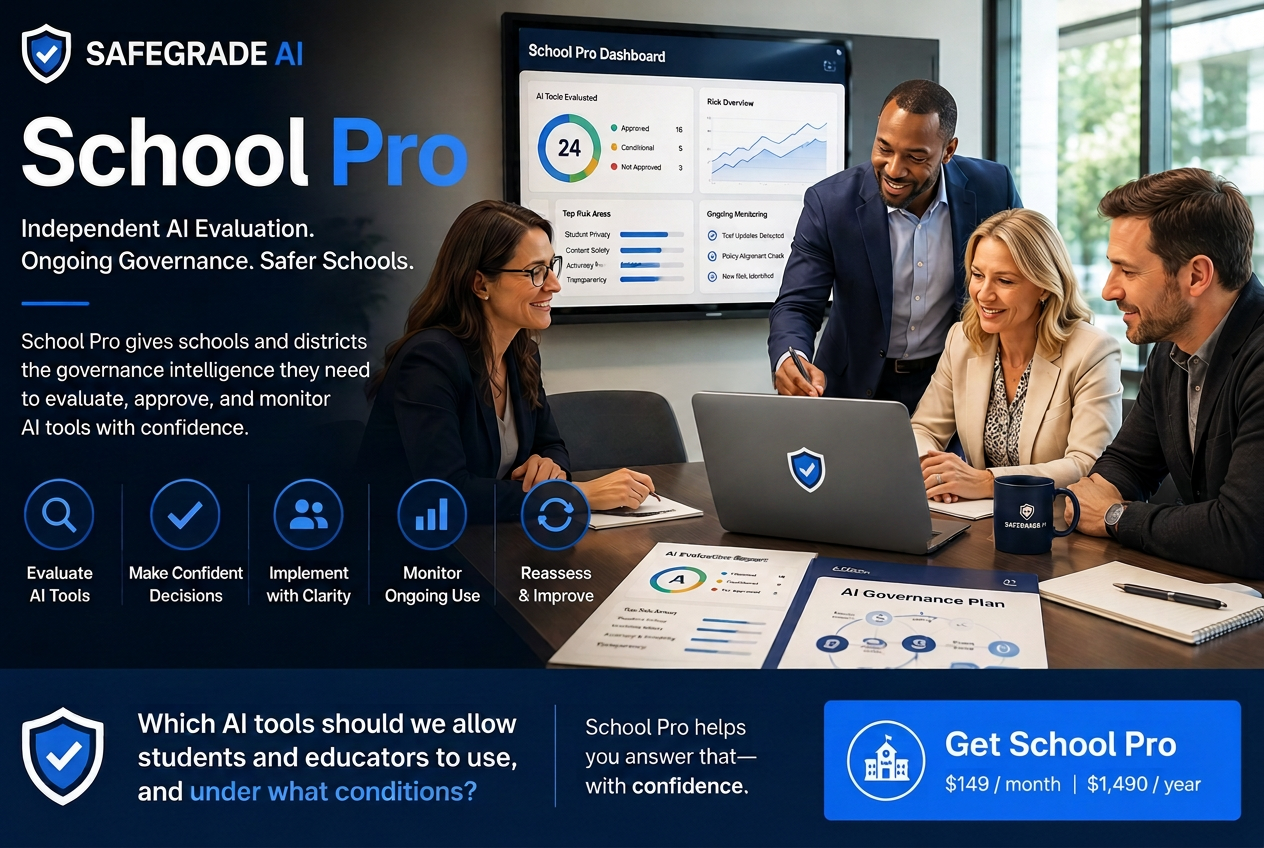 School Pro dashboard and governance workflow preview