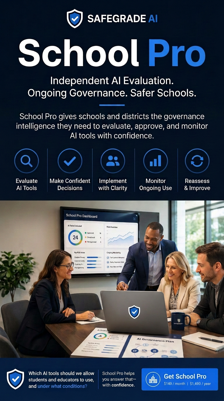 School Pro dashboard and governance workflow preview